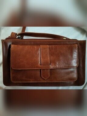 Classic Brown Leather Crossbody Bag